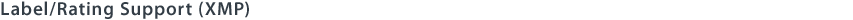 Label/Rating Support (XMP)